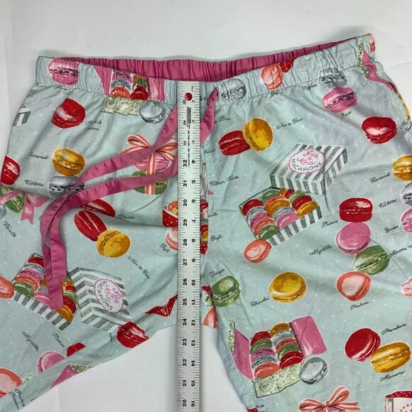 Nick & Nora Women's Macaron Drawstring 100% Cotton Straight Pajamas Bottom SZ L - Picture 11 of 12